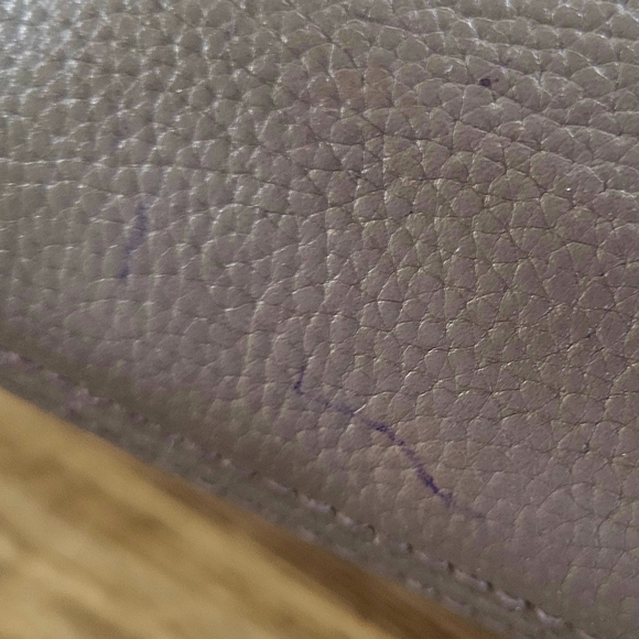 Coach Neutral Gray Pebble Leather Shoulder Bag - Picture 10 of 10